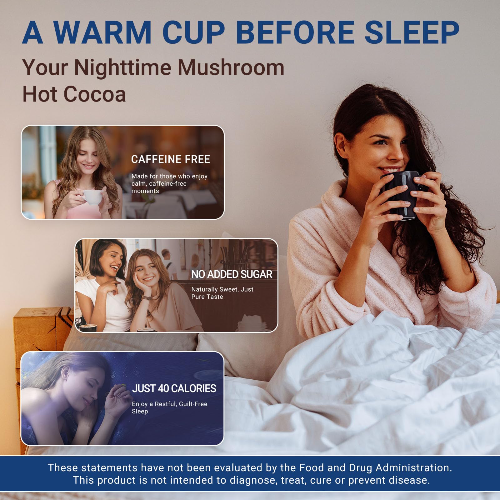 Buporai Mushroom Hot Cocoa Powder mixed with hot water