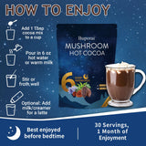 Buporai Mushroom Hot Cocoa Powder with cocoa beans