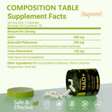 Buporai NAD Supplement 900mg capsules on a table