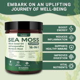 Buporai Sea Moss Gummies nutritional information label