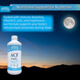 Buried Treasure ACF PM liquid supplement in a glass