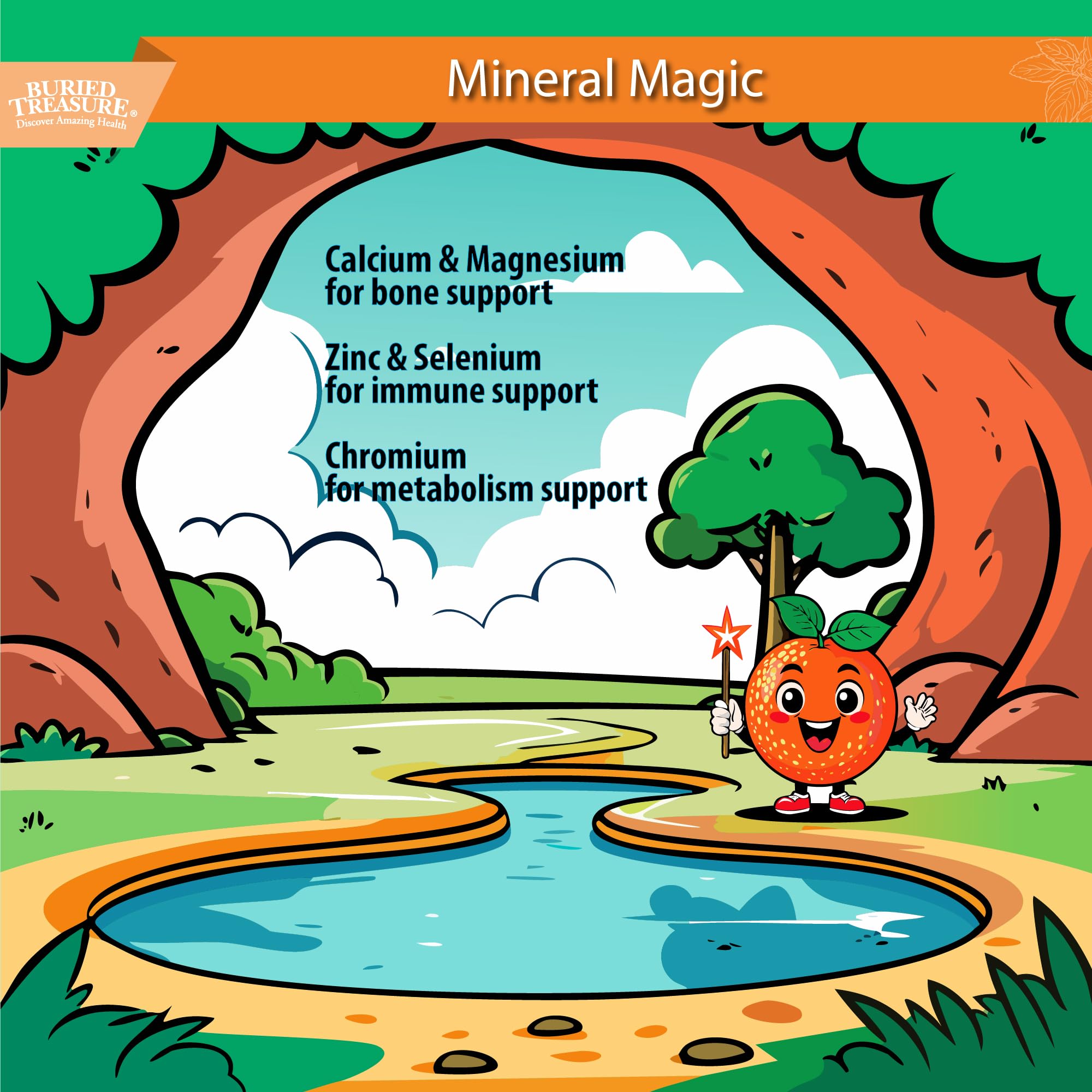 Buried Treasure Children's Daily Liquid Multivitamin back view