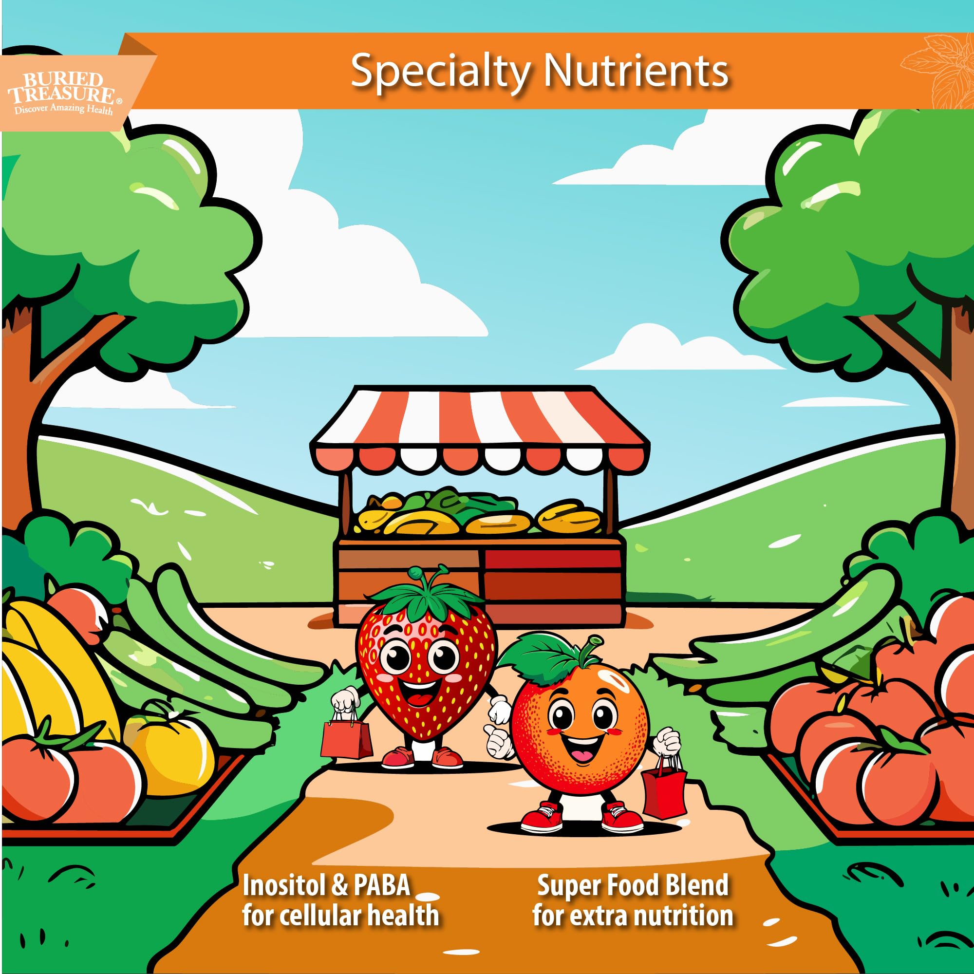 Buried Treasure Children's Daily Liquid Multivitamin serving suggestion