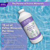 Buried Treasure Fulvic Minerals Grape Flavour with serving size details