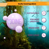 Buried Treasure Iodine Drops back view showing nutritional information