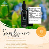 Buried Treasure Liquid Vitamin D3 dropper in use