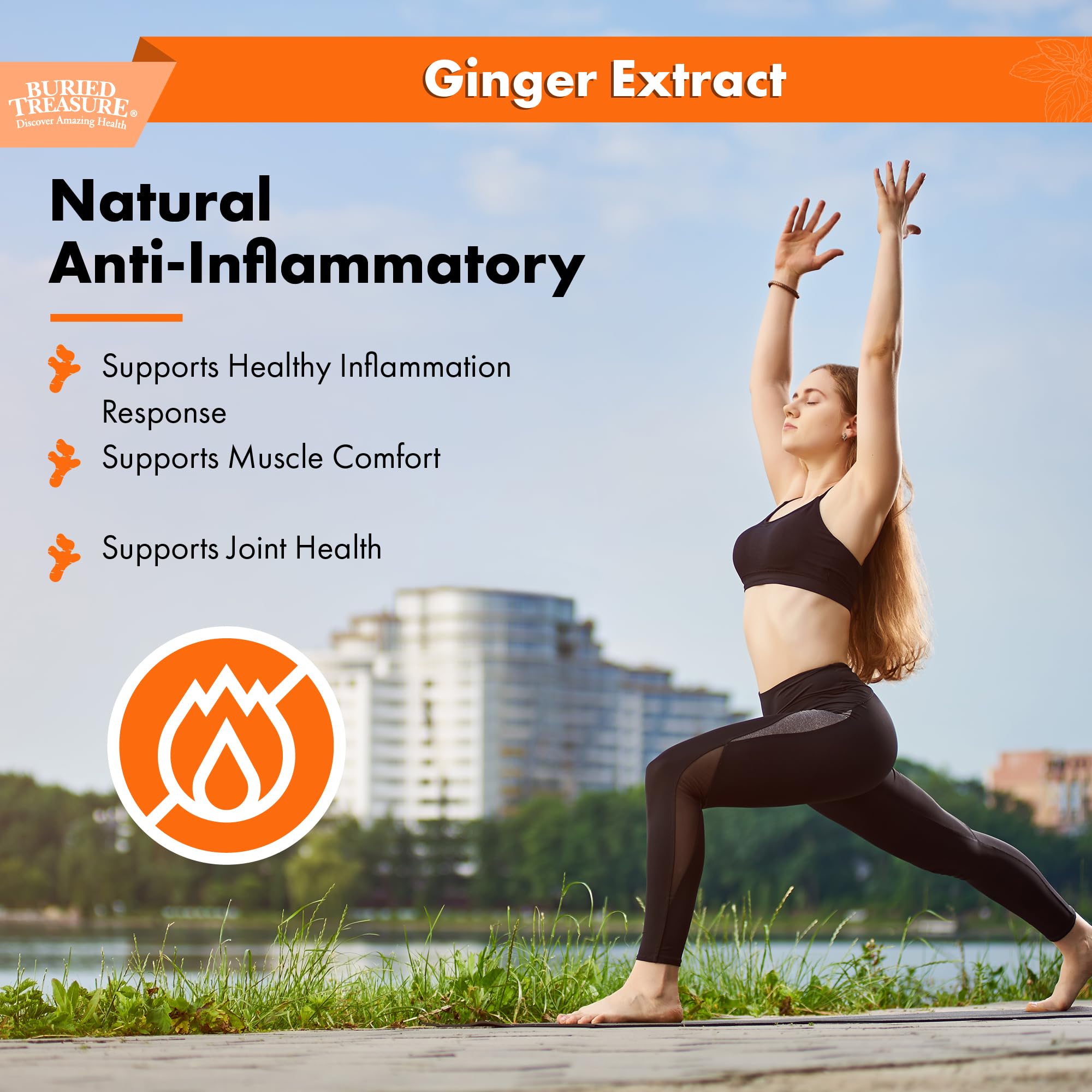 Buried Treasure Organic Ginger Drops 57g in a glass