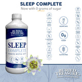 Buried Treasure Sleep Complete 16 oz back label showing ingredients