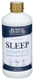 Buried Treasure Sleep Complete 16 oz bottle with a glass and measuring spoon