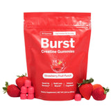 Burst Creatine Strawberry Gummies front view packaging