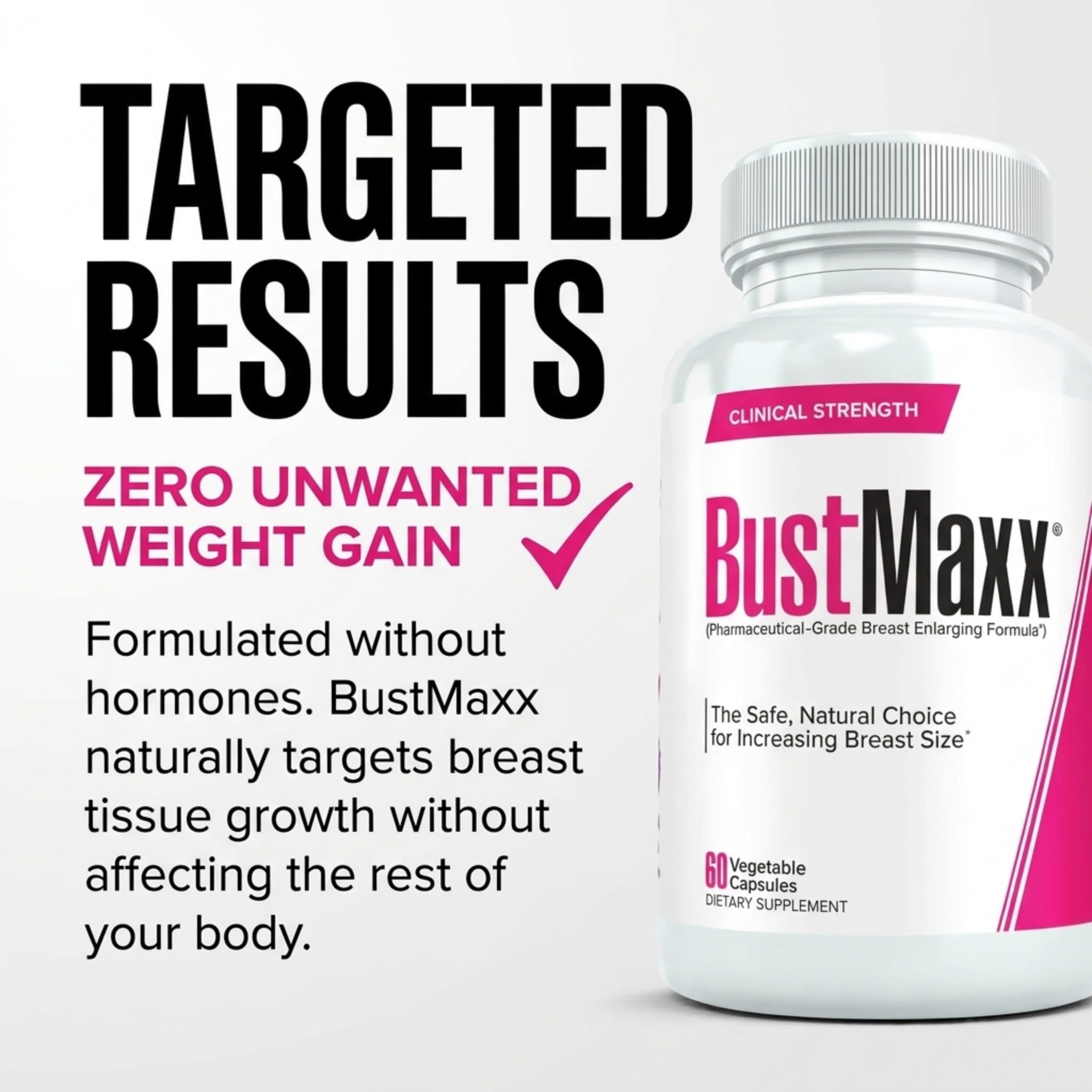 BustMaxx supplement bottle with label close-up