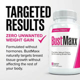 BustMaxx supplement bottle with label close-up
