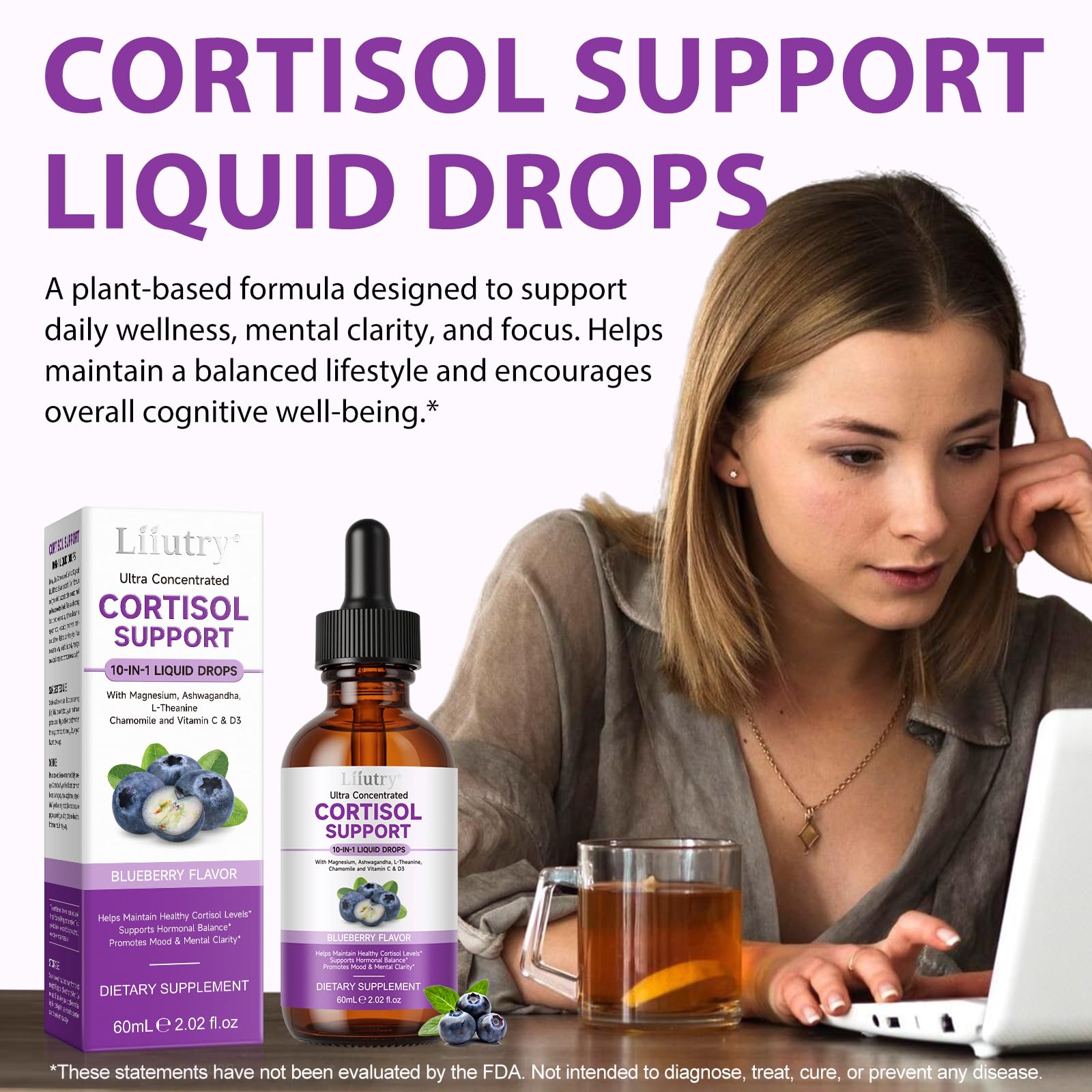 Buyourtaste Liquid Cortisol Supplement for Women 140g lifestyle scene