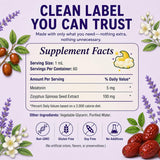 buzzlab Melatonin 5mg Liquid Drops bottle with a measuring dropper