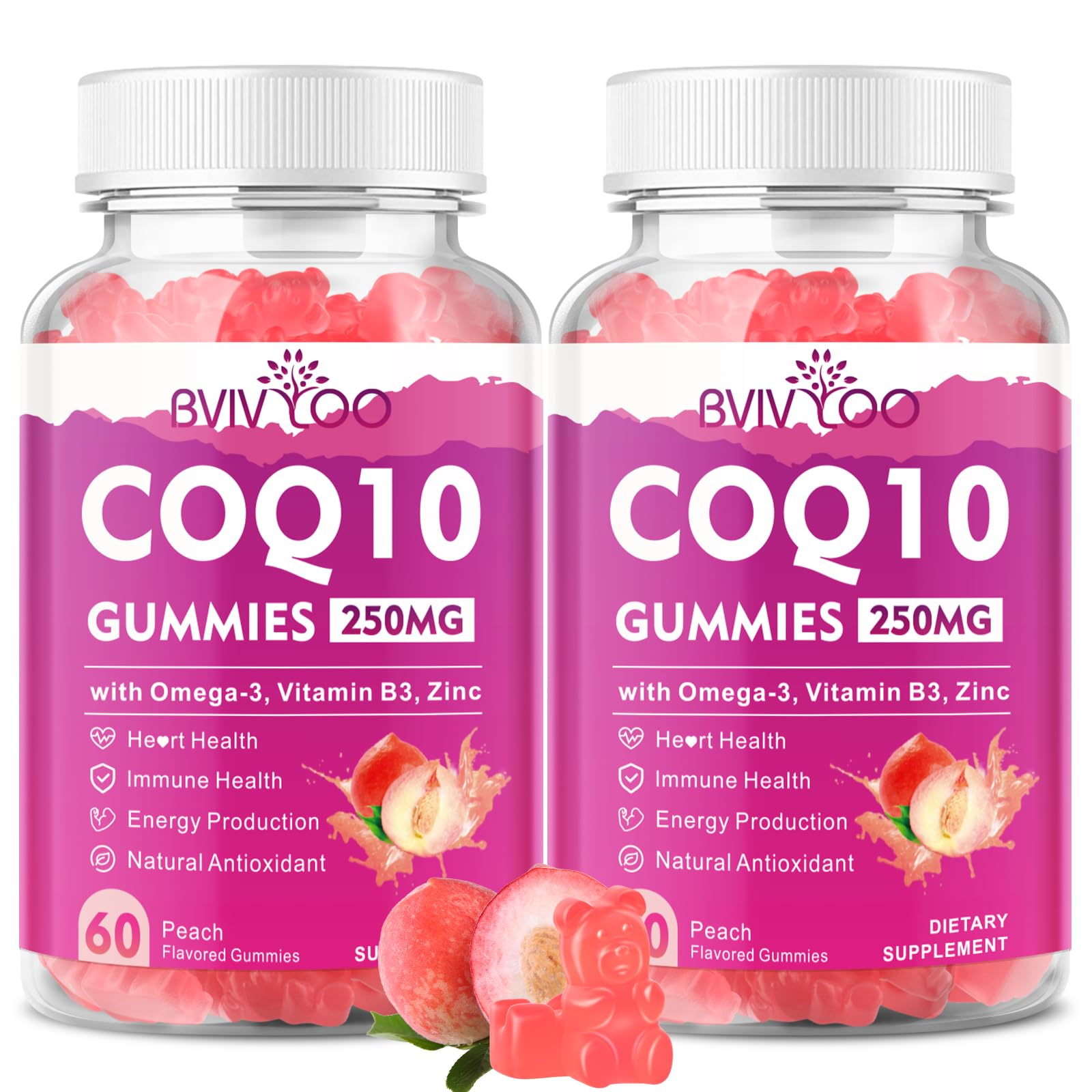 BVIVLOO CoQ10 Gummies 250mg front view