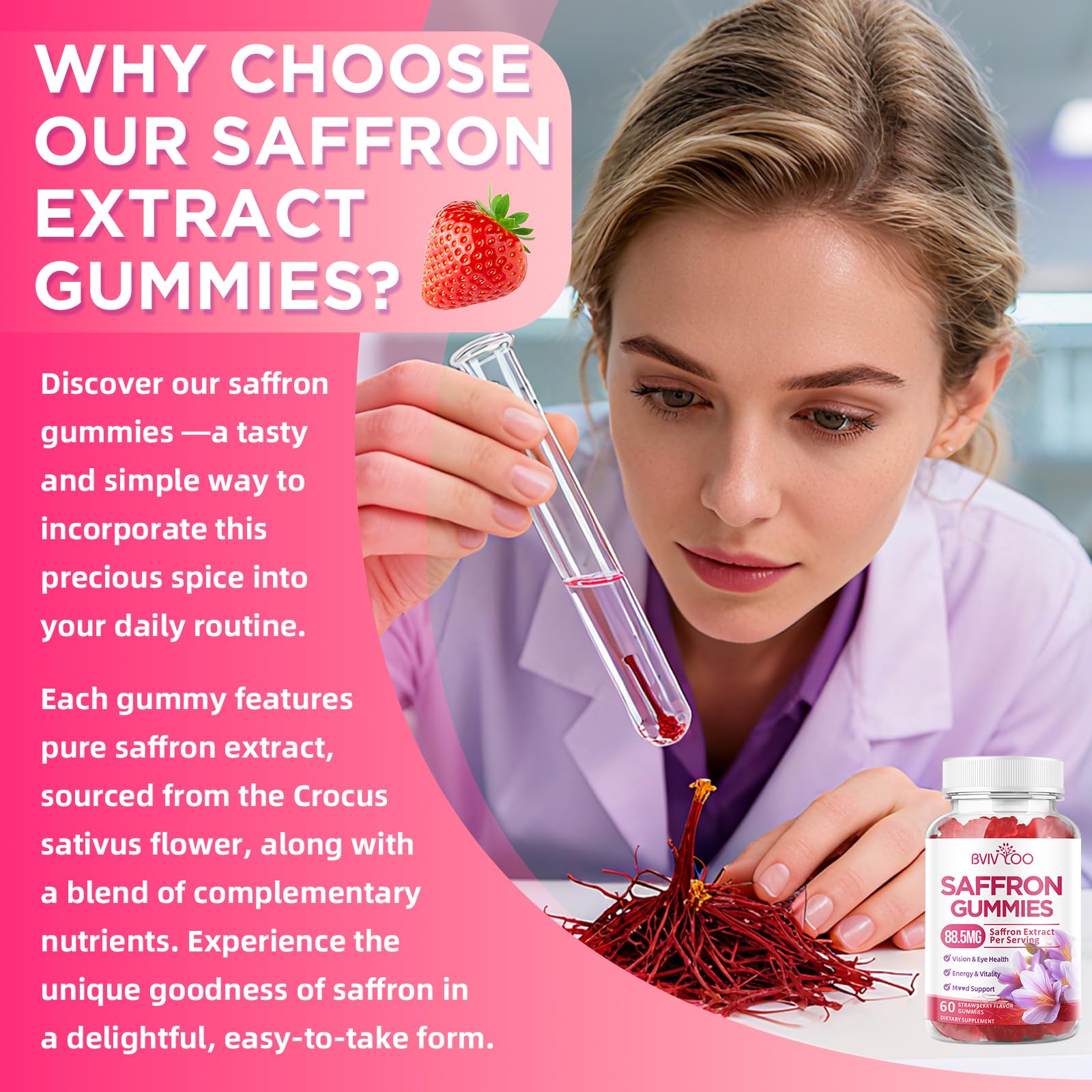 BVIVLOO Gummies with Saffron Extract nutritional information
