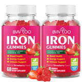 BVIVLOO Iron Gummies bottle front view with label