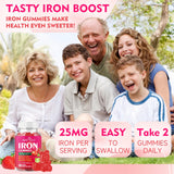 BVIVLOO Iron Gummies packaging with dimensions