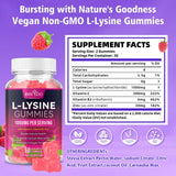 BVIVLOO L-Lysine Gummies raspberry flavour close-up