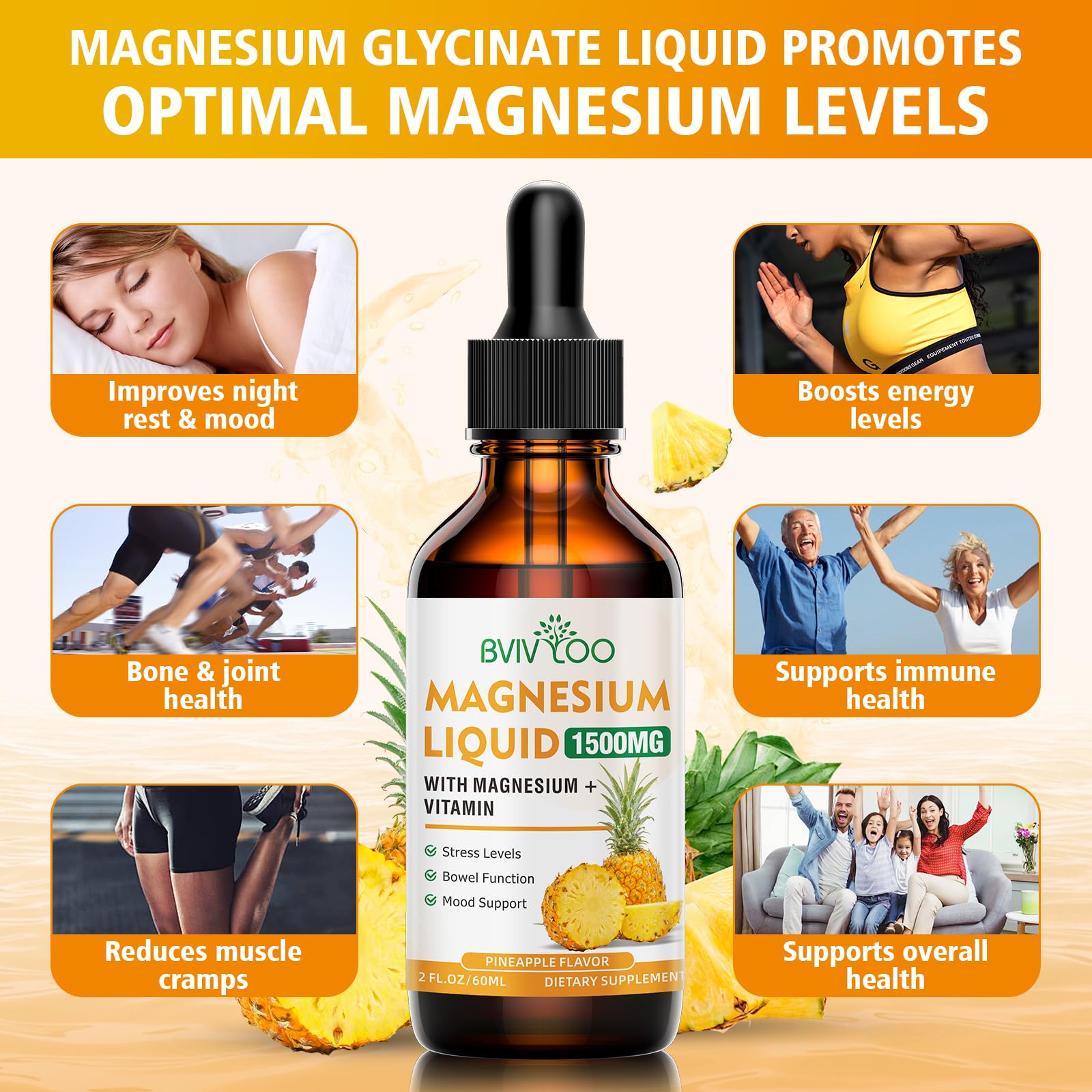 BVIVLOO Magnesium Drops 272g packaging details