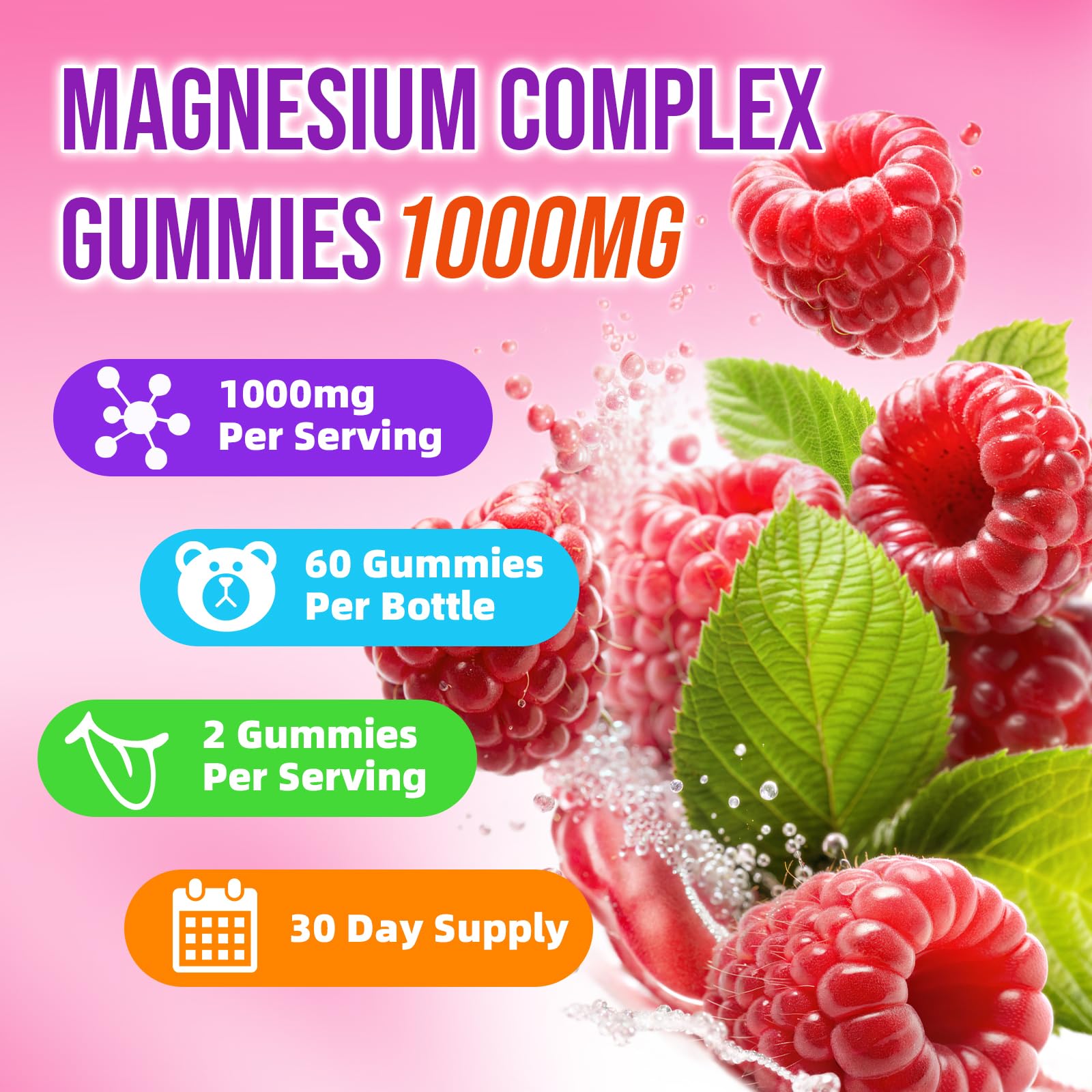 BVIVLOO Magnesium Gummies with a measuring spoon