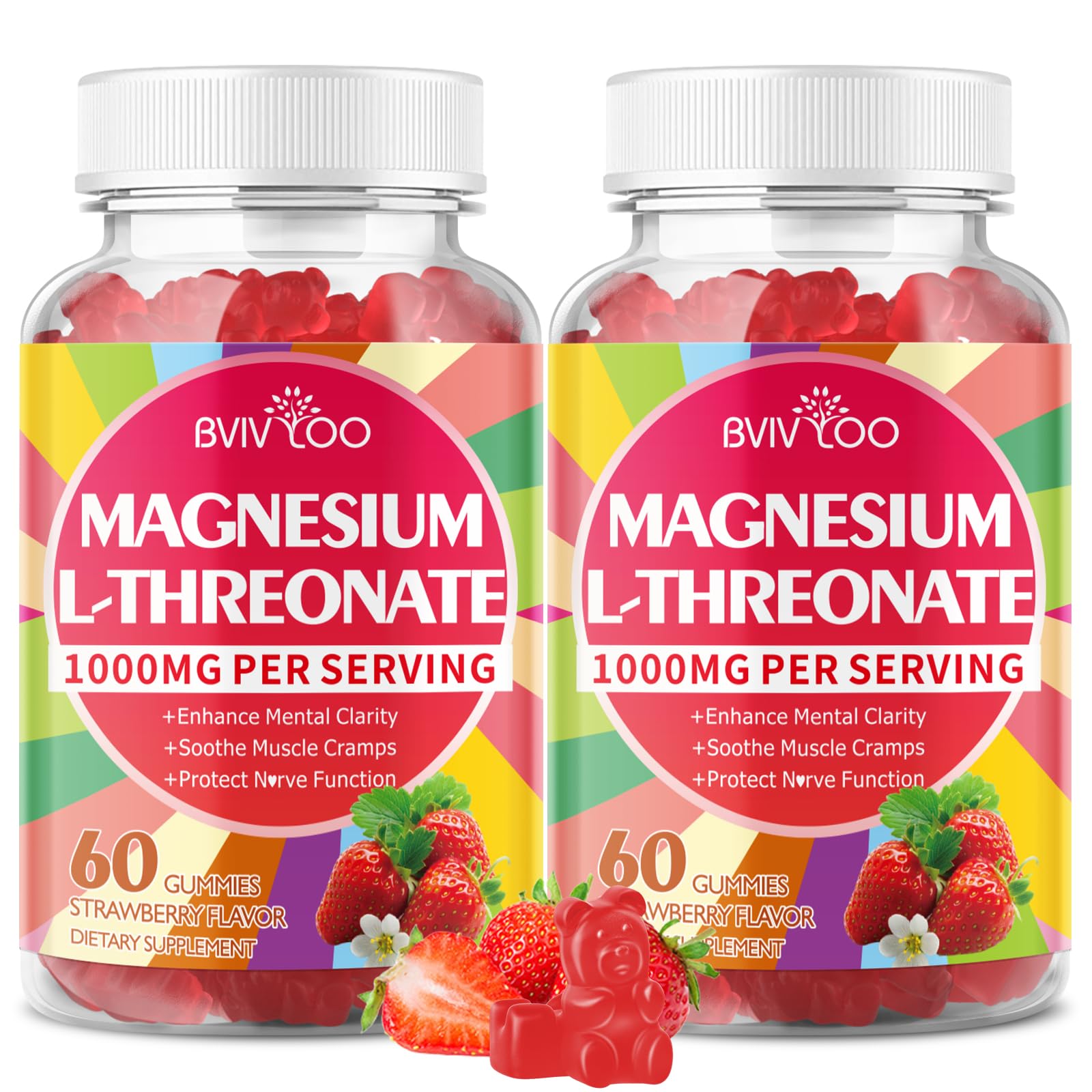 BVIVLOO Magnesium L-Threonate Gummies front view
