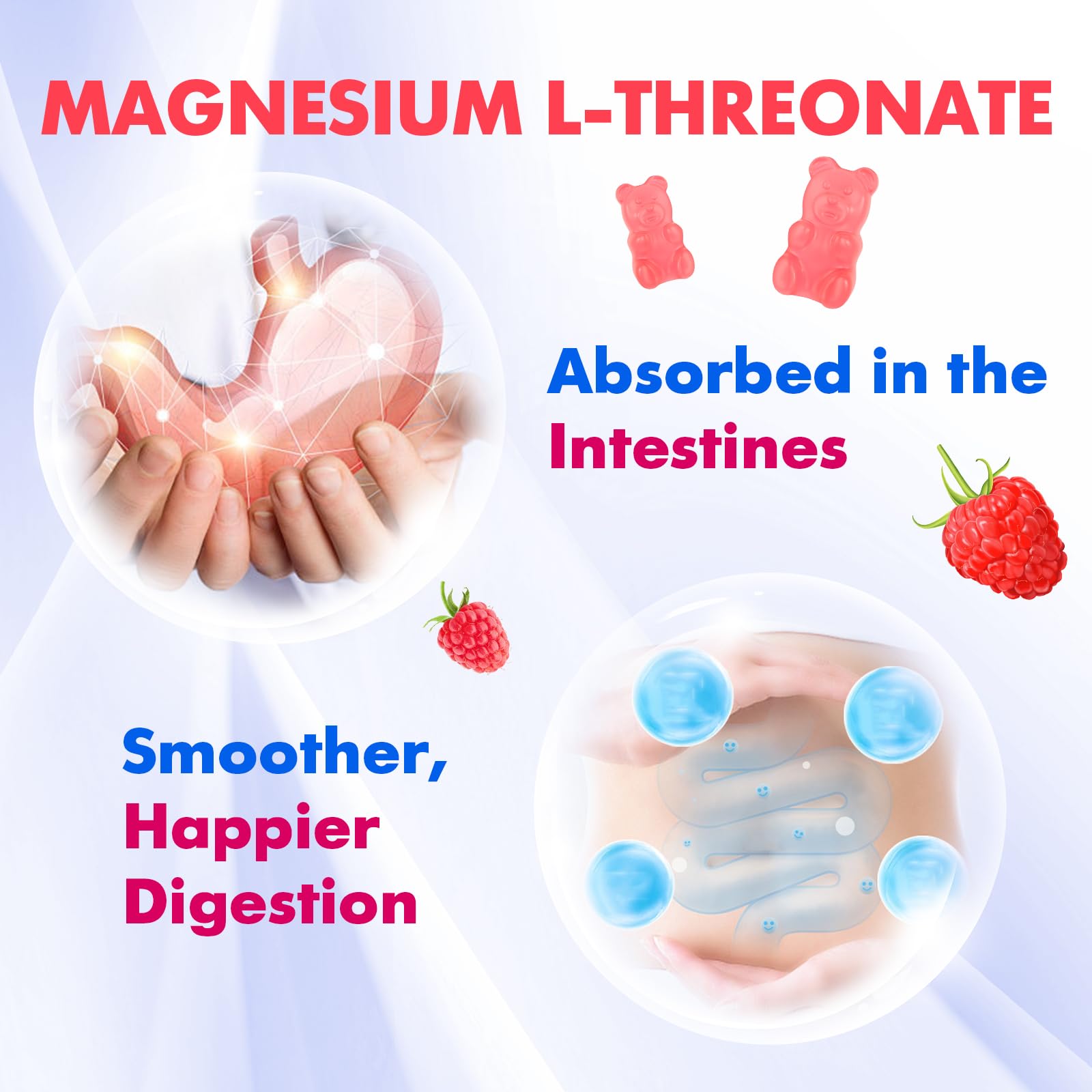 BVIVLOO Magnesium L-Threonate Gummies with a measuring spoon