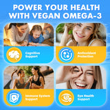 BVIVLOO Omega-3 Gummies back view with ingredients list