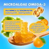 BVIVLOO Omega-3 Gummies close-up of gummies in orange colour