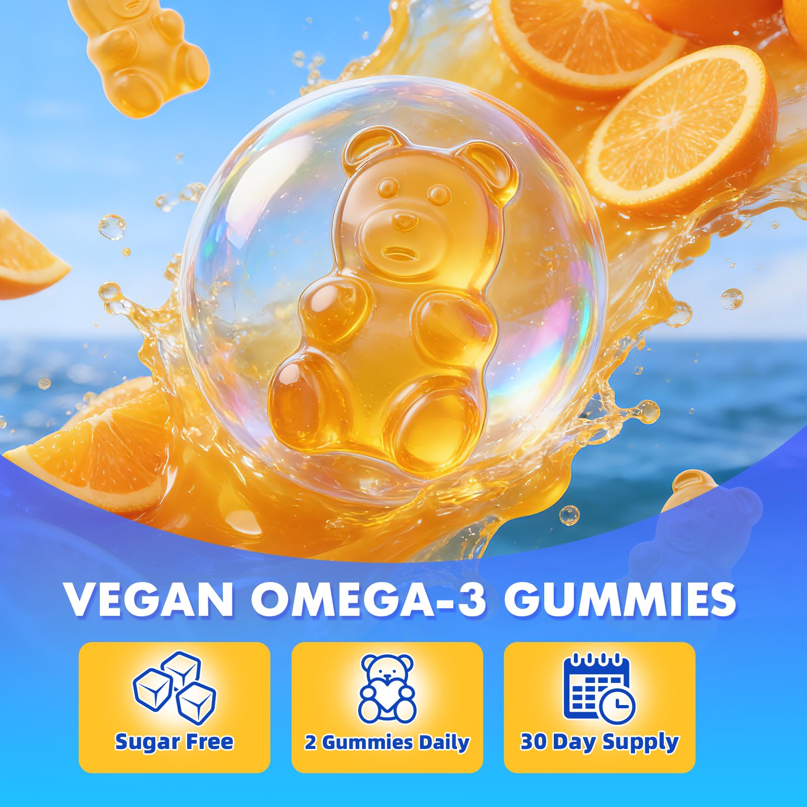 BVIVLOO Omega-3 Gummies showing the gummies in hand