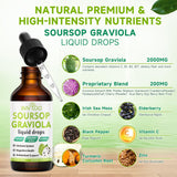 BVIVLOO Soursop Graviola Liquid Drops bottle side view