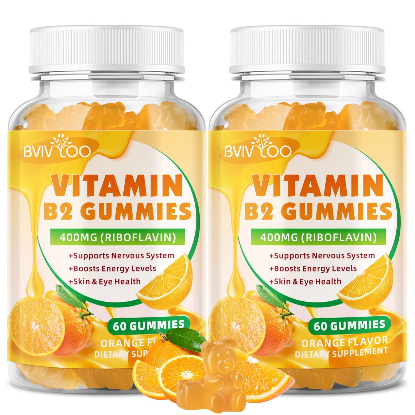 BVIVLOO Vitamin B2 Gummies 400mg front view