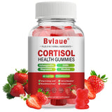 Bvlaue Cortisol Supplements 90 count strawberry flavour gummies front view