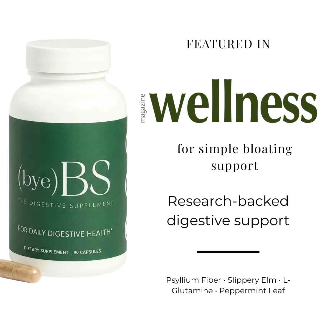 ByeBS daily Support Supplement back view with nutritional information