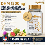 ByeHang Milk Thistle Supplement 1200mg bottle with a travel bag