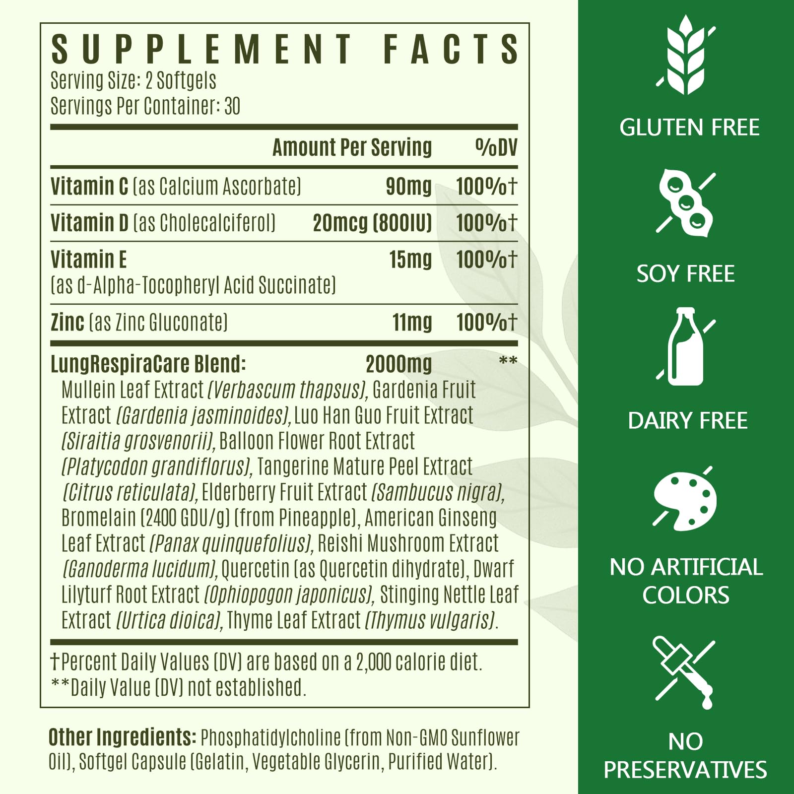 C Calthorvitana Mullein Herbal Supplement capsules on a wooden table