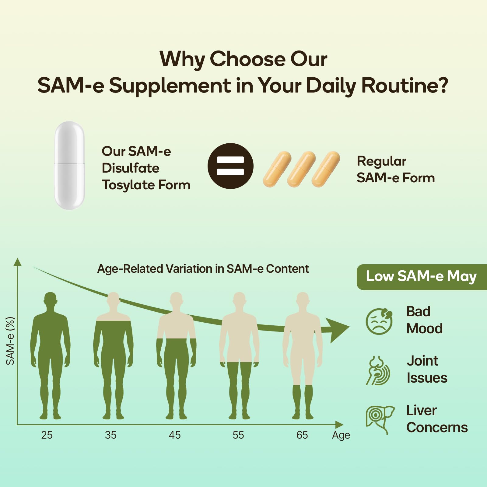 C Calthorvitana SAM-e blended vitamin and mineral supplement bottle side view