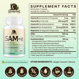 C Calthorvitana SAM-e blended vitamin and mineral supplement capsules in hand