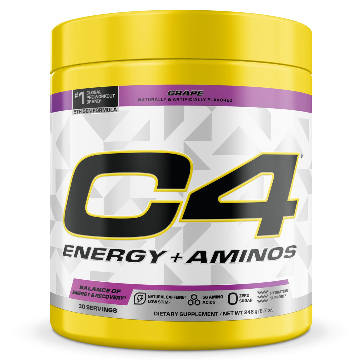 C4 Energy + Aminos 272g front view with packaging