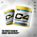 C4 Energy + Aminos 272g ingredients list close-up