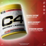 C4 Energy + Aminos 272g scoop with powder