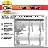 C4 Energy + Aminos 272g side view showing nutritional information