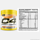 C4 Energy + Aminos x Popsicle® 293g side view showcasing the label