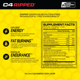 C4 Ripped Pre-Workout Powder 249g Fruit Punch flavour
