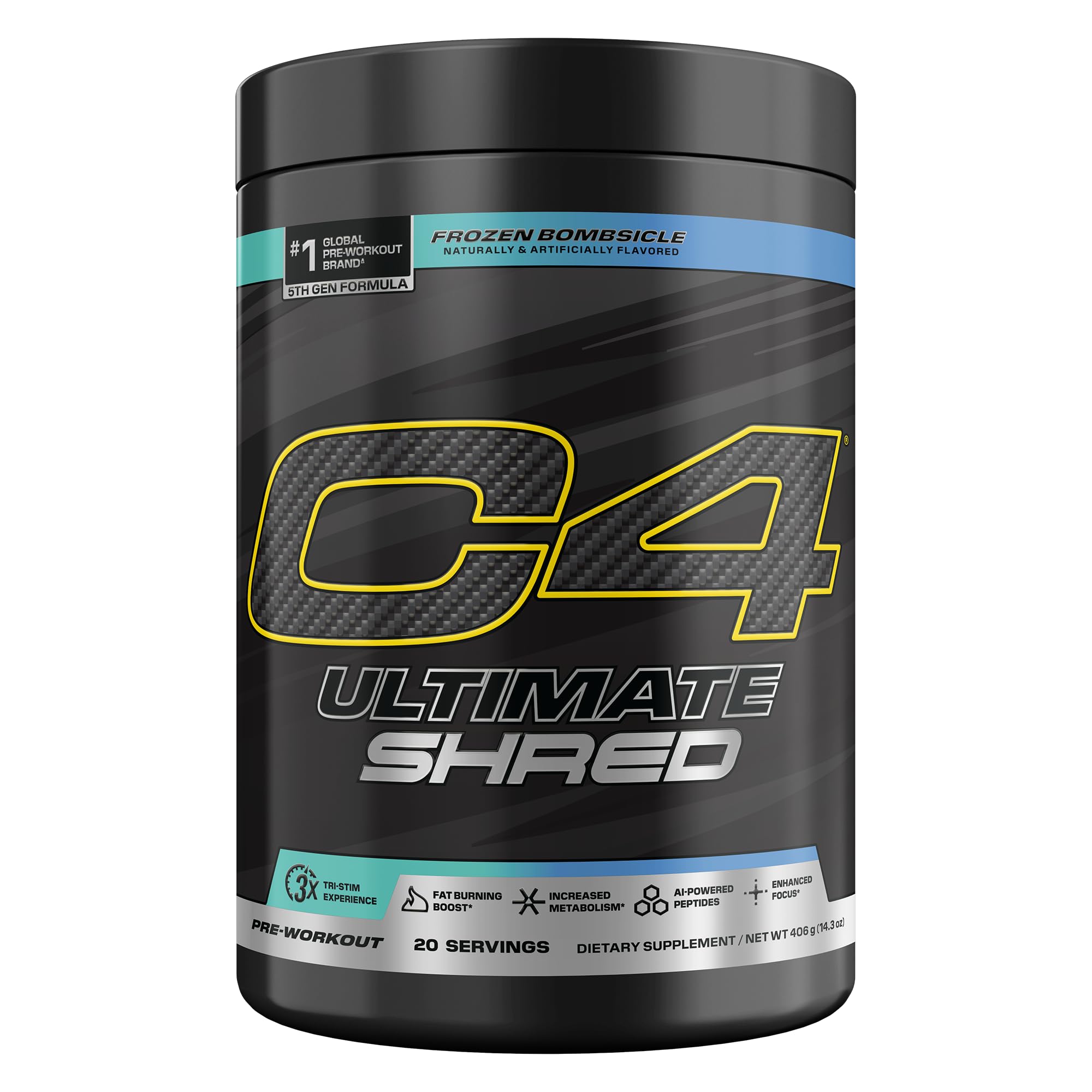 C4 Ultimate Shred 406g front view with packaging