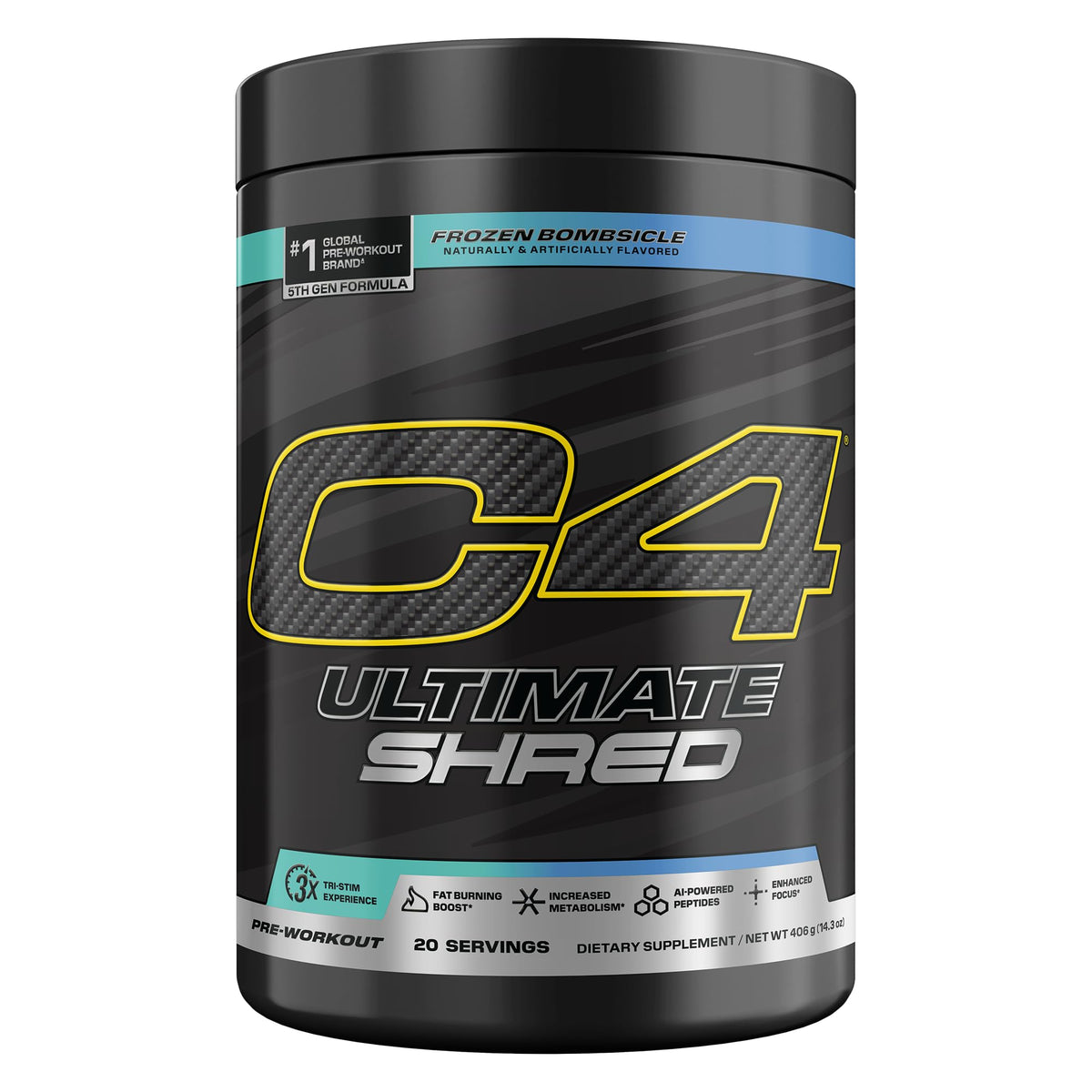 C4 Ultimate Shred 406g front view with packaging