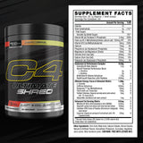 C4 Ultimate Shred Fat Burner 402g scoop with powder
