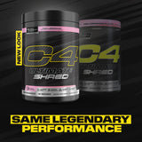 C4 Ultimate Shred Fat Burner 406g scoop and powder