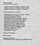 CABAGINN α packaging with dosage instructions