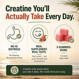 Cabana Nutrition Creatine Gummies on a gym bench